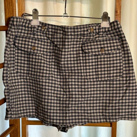 Aeropostale Skort Blue Plaid Front Pockets Cotton size 14 - Picture 1 of 5